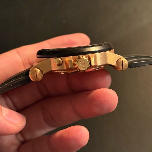 Michael Kors Gold and Black Chronograph Watch - Picture 5 of 7